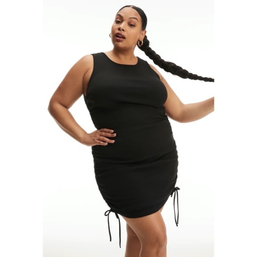 NWT Good American Ruched Plus Size Tank Mini Dress